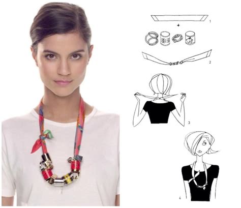 tie hermes scarf like necklace